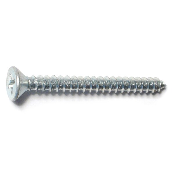 Midwest Fastener Wood Screw, #9, 1-3/4 in, Zinc Plated Steel Flat Head Phillips Drive, 15 PK 69855 - main